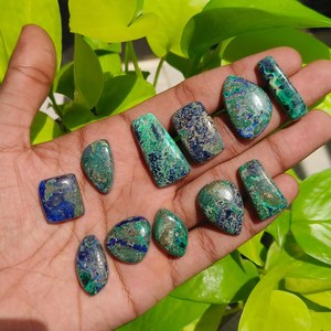 Lote de Cabujones de Azurita Natural de 221CT, Piedras Preciosas Pulimentadas para Joyería, Proveedor y Fabricante al por Mayor de la India - Product Image 2