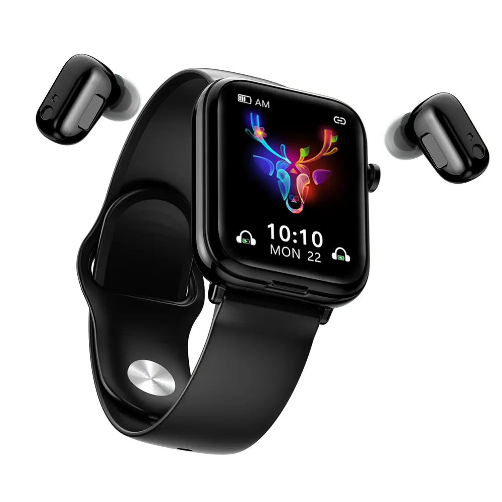 2021 gran oferta reloj inteligente auriculares 2 en 1 pulsera parejas X5 pantalla táctil presión arterial Monitor de frecuencia cardíaca Fitness pulsera