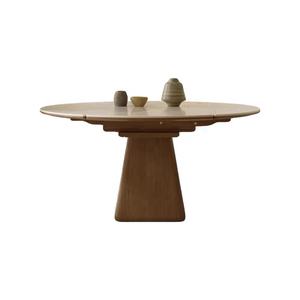 नॉर्डिक फर्नीचर विस्तार योग्य लकड़ी का अदृश्य डाइनिंग रूम टेबल चेयर सेट आयताकार फोल्डिंग स्पेस सेविंग डाइनिंग टेबल - Product Image 5