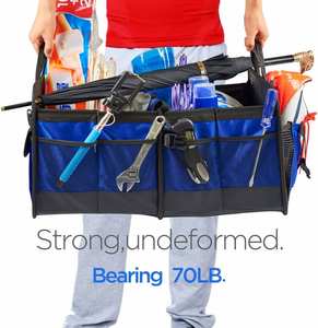 <b>Car</b> Trunk Organizer Best <b>for</b> SUV, Vehicle, Truck, Auto, Minivan,Heavy Duty Durable Construction Non-Skid Waterproof Bottom - Product Image 4