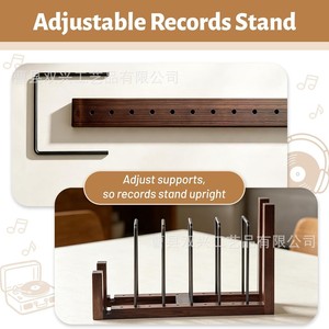 Wooden Vinyl <b>Record</b> Rack Front Display Slot Storage <b>Stand</b> For Albums CD Rack - Product Image 2