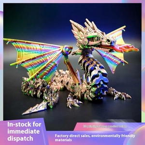 Hot-selling <b>3D</b> <b>Printer</b> Pterosaur Assembly Dragon Ornaments Creative Plastic Unisex Other Educational Toys Hand-Made Toys Car - Product Image 2