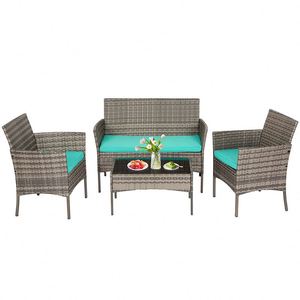 Fauteuil à bascule d'extérieur <span class=keywords><strong>en</strong></span> rotin PE personnalisable à faible MOQ, ensemble de chaises à bascule <span class=keywords><strong>en</strong></span> osier <span class=keywords><strong>pour</strong></span> véranda et jardin - Product Image 4