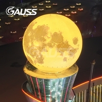 Ballon Lune Géant Lumineux Gonflable Réglable à LED pour Décoration de Scène, Fêtes et Festivals - Offre Spéciale