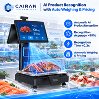 Caisse enregistreuse TPV avec balance IA, double écran 15,6 pouces Full HD, Android, pour supermarché, fruits et fruits de mer, paiement par QR Code, NFC, Wi-Fi 6