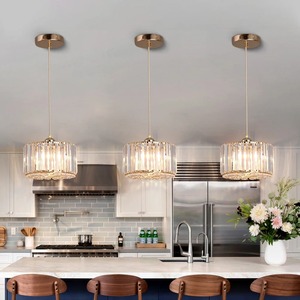 Lustre moderne en cristal LED, lampe suspendue nordique pour salon, salle à manger, îlot de cuisine, couloir, luminaire décoratif - Product Image 4