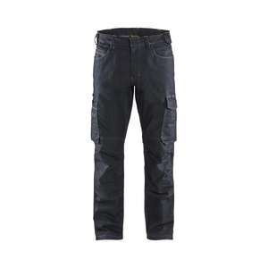BLAKLADER - 143911418900D108 Pantalones de servicio Denim stretch Azul marino-EAN 7330509652176 PANTALONES DE TRABAJO DE CARGO - Product Image 1
