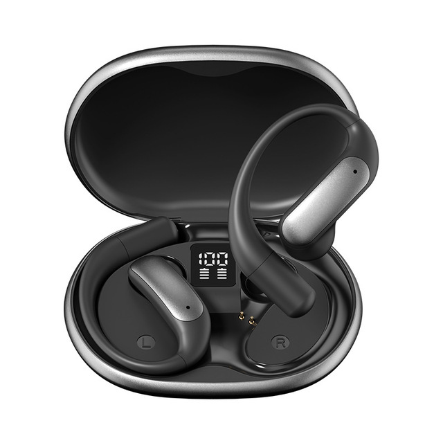 New OWS Semi-in-Ear LED Wireless for 5.4 High Quality HIFI Earbuds Hook IPX5 Waterproof Touch Control
