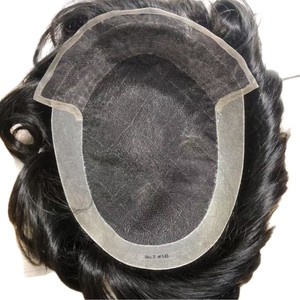 Parrucca da <span class=keywords><strong>Uomo</strong></span> in Pizzo e NPU Completamente Intrecciata a Mano, Stile OCT, Capelli Umani Veri, Disponibile per Spedizione Immediata - Product Image 5