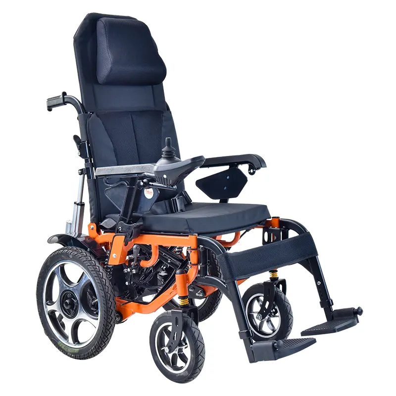 Kunden spezifische hohe Rückenlehne Power Electric Wheel Stoß dämpfende Handicap Stuhl Rollstuhl Hersteller