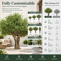 Arbre d'olivier artificiel réaliste pour les designers d'intérieur |   Végétation personnalisée de grande taille pour maisons de luxe, hôtels et espaces commerciaux