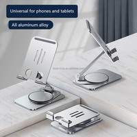 Support de Téléphone Rotatif et Pliable en Métal, Pied de Bureau en Aluminium 360 pour Téléphone Portable et iPad – Prix de Gros