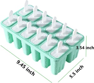 Molde de silicona para helados de 12 cavidades, silicona ecológica no tóxica, fácil de desmoldar, reutilizable, herramienta para postres congelados caseros - Product Image 5