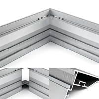 Profilé en métal aluminium pour boîtier de caisson lumineux à film souple rétroéclairé pour projets d'affichage