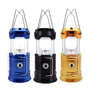 โคมไฟตั้งแคมป์ LED แบบพกพา ตัวเครื่องพลาสติกสีดำ พร้อมตะขอ ปรับความสว่างได้ 5000K แสงเดย์ไลท์ กันน้ำระดับ IP65 ไฟสำหรับใช้งานกลางแจ้ง - Product Image 2