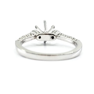 Bagues de fiançailles semi-montées en or blanc 18 carats de haute qualité avec diamants naturels pour femmes, classiques et uniques, pour mariages et fêtes, vente en gros Chine - Product Image 3