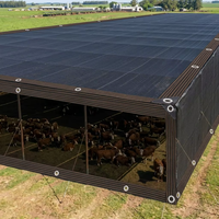 Rouleau de filet d'ombrage en HDPE personnalisé, résistant aux UV, en maille tricotée pour abri de bétail, poulailler et enclos à volailles