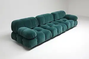 Italienische Art Wohnzimmer quadratische Kombination Stoff möbel Freizeit Sofa Set