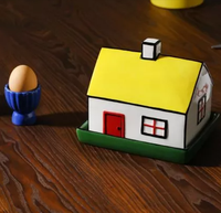 Beurriers artistiques et mignons en forme de maison, style Cottagecore, pour la décoration intérieure et les cadeaux qui rehaussent la joie de vivre