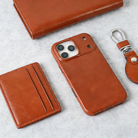 Étui en cuir durable certifié LWG pour iPhone 18 Pro Max Duo, conforme à la norme REACH, coque de téléphone écologique