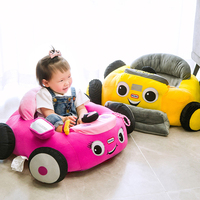 Suave seguridad bebé sentado sofá coche dibujos animados Coche forma niño sofá asiento para bebés