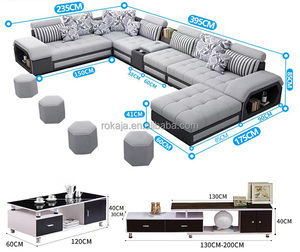 Sofa chữ U giá rẻ, bán chạy, 3 4 5 7 chỗ ngồi, kèm bàn trà, kích thước lớn, sang trọng, sofa phòng khách hiện đại, bộ sofa vải thiết kế - Product Image 6