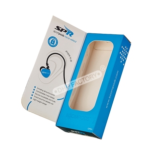 Impresión personalizada Auriculares respetuosos con el medio ambiente Auriculares Cable de audio Micrófono MP3 MP4 Radio Auriculares planos Altavoz Cajas de embalaje de papel - Product Image 6