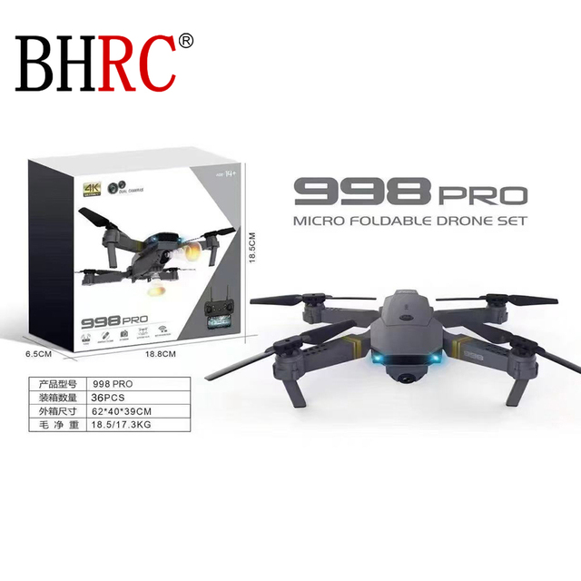 Wholesale Remote Control Portable Headless Mode Mini Foldable E58 998 Pro Camera Quadcopter Custom Aerial Photography Drone