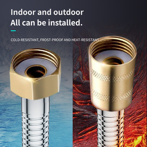 304 ống thép không gỉ bện, vòi hoa sen, vòi nước nóng phòng tắm, nhà máy bán hàng trực tiếp. - Product Image 6