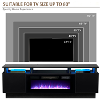 Cheminée électrique 5 niveaux de luminosité 36 LED couleur luxe haute brillance UV design moderne personnalisé table de support TV