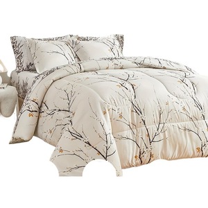 <strong>Plum</strong> Blossom Printed 100% Microfiber 3-Piece Comforter Set - Product Image 5
