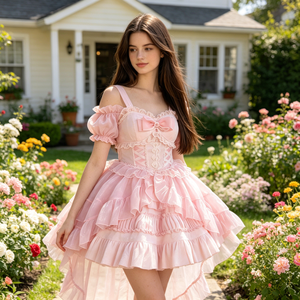 Vestido Original Lolita Moonlight Mirror JSK, Estilo Princesa Dulce y Elegante, Vestido de Poliéster para Mujer Adulta, Disfraz Vintage de Cosplay - Product Image 1