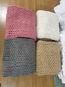 SZ1475 Couverture en chenille épaisse tricotée à la main, super douce, pour canapé, lit, décoration de la maison de luxe - Product Image 4