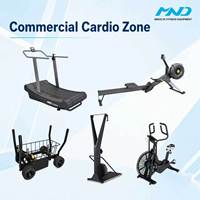 Station d'entraînement multifonctionnelle commerciale pour la musculation, équipement de fitness avec haltères et rameur
