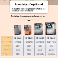 Machine à glaces et à crème glacée multifonctionnelle LEDE pour le Nouvel An - Facile à utiliser pour les boulangeries et l'usage commercial avec des options de yaourt et de fruits