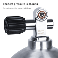 DIDEEP 3/4 Valve de tête de bouteille de plongée haute pression en laiton chromé écologique avec interface Yoke + DIN, Équipement de plongée