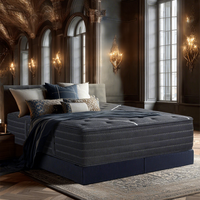 King Queen Fünf-Sterne-Hotel Langlebige Moderne Komfort-Taschenfederkernmatratze mit Gel-Memoryschaum und Latex-Topper