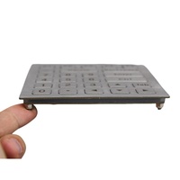 Équipements de contrôle industriel, terminaux d'information, clavier métallique robuste à 26 touches plates avec USB, étanche IP65 et Plug&Play