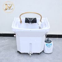 Lit de massage thaïlandais sans plomberie pour lavage de cheveux, unité de spa capillaire avec bac à shampoing portable