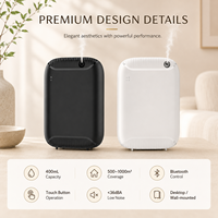 Diffuseur d'arômes sans eau 400 ml, machine à huile aromatique, écran LCD, contrôle sans fil par application, utilisation double sur table et mur, désodorisant d'air pour la maison