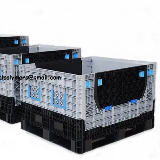 new high quality 2023 pp plastic pallet box heavy duty large transport industry plastic pallet box large plastic containers