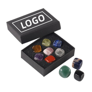 Wholesale Natural Crystals Box Polished Stones Logo Custom Crystal Set 7 Chakra Crystal Gift Box
