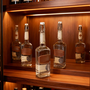 Cổ hẹp với nắp vặn ngăn ngừa sự cố tràn trong quá trình vận chuyển hoặc đổ chai thủy tinh <span class=keywords><strong>Vodka</strong></span> cao <span class=keywords><strong>450ml</strong></span> tùy chỉnh - Product Image 2