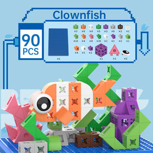 PUNGROW教育用ビルディングブロックセットミニ漫画のピエロフィギュアパズルおもちゃDIYマイクロレンガピクセルボックスモンテッソーリおもちゃ - Product Image 3