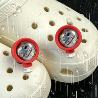 Neu eingetroffen: Vibrationsensor-LED-Blitzlicht für Clogs – Abnehmbares PVC-Schuhlicht-Zubehör für nächtliches Gehen, Radfahren, Camping