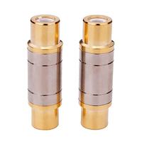 Connecteurs RCA doubles de haute qualité, adaptateur de prise RCA femelle à femelle, plaqué or, rallonge de câble pour haut-parleur