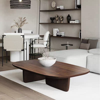 Table basse en bois massif au design nordique Wabi-Sabi, durable, naturelle, facile à assembler, KENVY, petit meuble pour la maison, salon