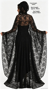 Nuovi Stili 2026 Costume <span class=keywords><strong>da</strong></span> Principessa Gotica Sexy per Donna, Cosplay TV e Cinema, Abito per Carnevale e Halloween con Mantello e Inserti in Pizzo - Product Image 3