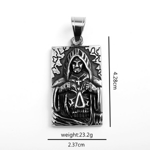 yunnique Stainless Steel Pendant Necklace <b>Cross</b> Design Unisex Fashion Jewelry Geometric Asymmetry Style For Clothing Matching - Product Image 5