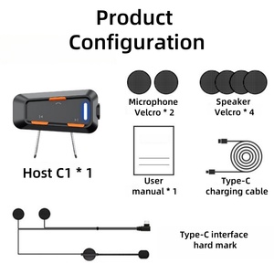 Nouveau <span class=keywords><strong>casque</strong></span> de moto pour adultes BK en ABS avec <span class=keywords><strong>casque</strong></span> intégré, étanche, antibruit, effet lumineux RVB, ajustement universel, interphone - Product Image 3
